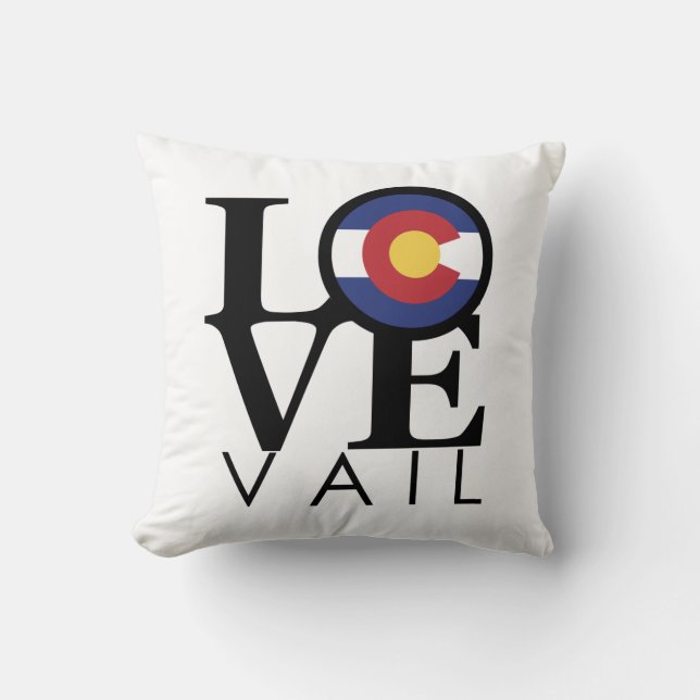 LIEBE Vail Colorado Kissen (Vorderseite)