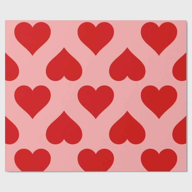 Liebe Valentinalromantik minimalistischer Retro Geschenkpapier (Flach)