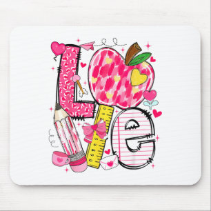 Liebe Valentine Apple Pencil Lehrer Jungen Mädchen Mousepad