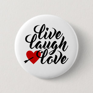 Liebe Valentine Calligraphy  Button