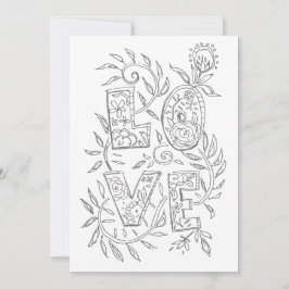 Liebe Valentine Erwachsene Farbkarte Feiertagskarte