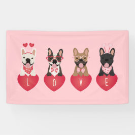 Liebe Valentine French Bulldogs Banner