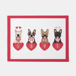 Liebe Valentine French Bulldogs Fußmatte