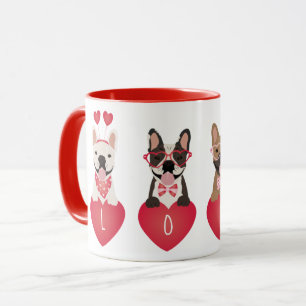 Liebe Valentine French Bulldogs Tasse