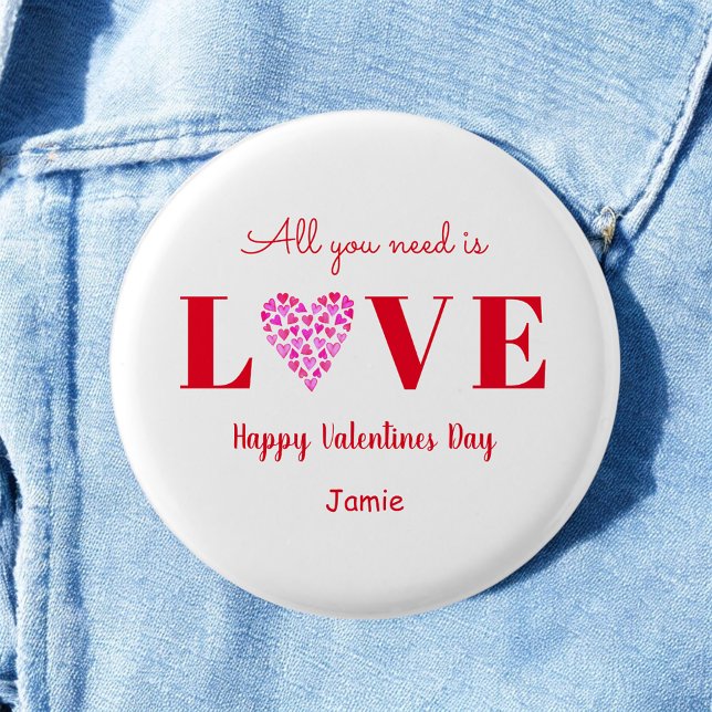Liebe Valentine Galentine Button (Von Creator hochgeladen)