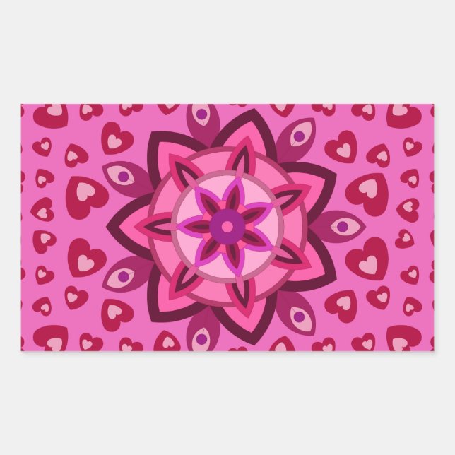 LIEBE VALENTINE, GEBURTSPARTEIENGESCHENKE MIT HEIZ RECHTECKIGER AUFKLEBER (Vorderseite)