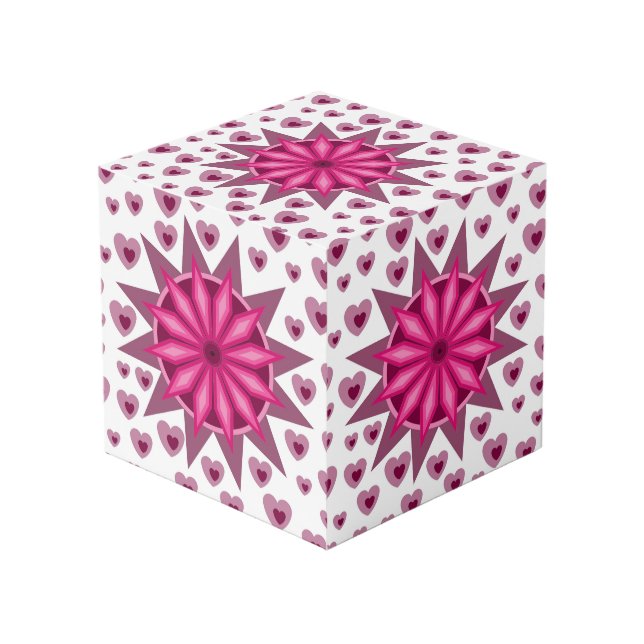 LIEBE VALENTINE, GEBURTSTAGSGESCHENKE MIT HERZEN WÜRFEL (Vorderseite Schrägansicht)