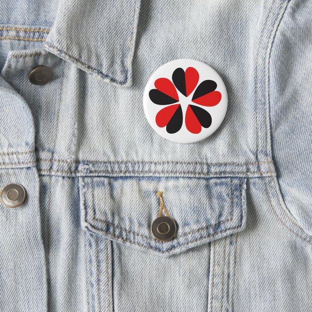 Liebe Valentine Pärchen Rote Blüte Neu Button (Beispiel)