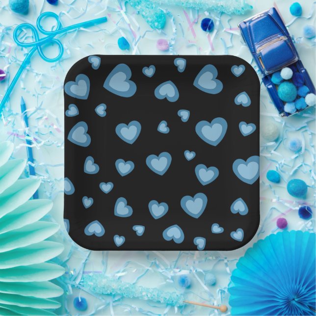 LIEBE VALENTINE PARTY MIT HERZPAPIERPAPIERTELLERN PAPPTELLER (Party)