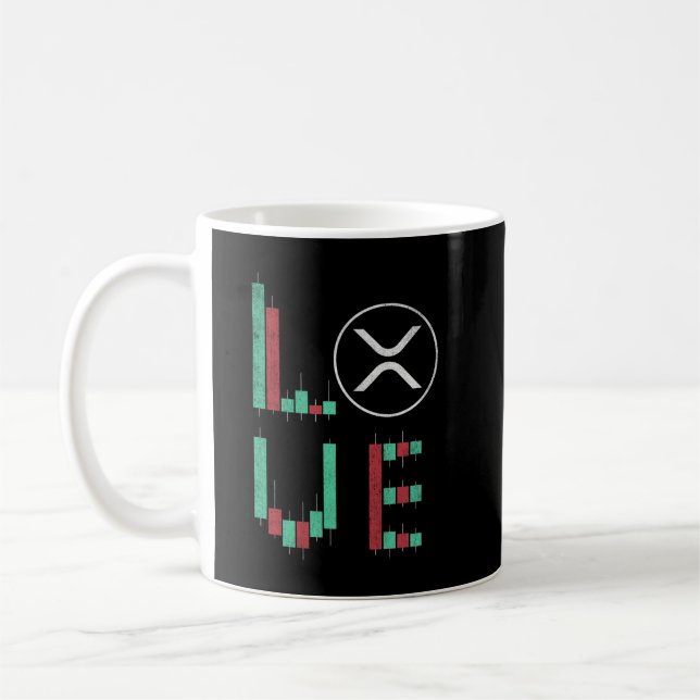 LIEBE Valentine Ripple XRP Crypto Coin HODL Kaffeetasse (Links)