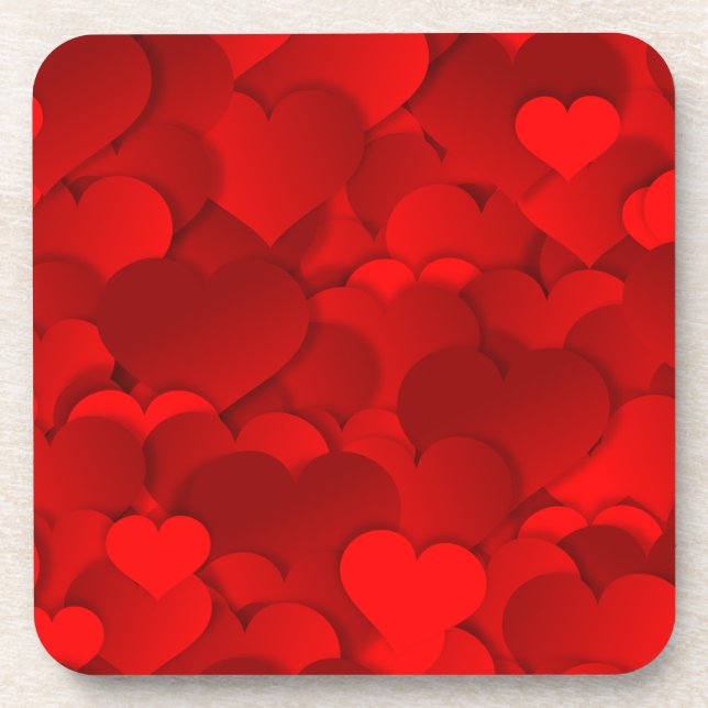 Liebe, Valentine, Tag, Herz, Frauen, Rosa, Rose Getränkeuntersetzer (Vorderseite)