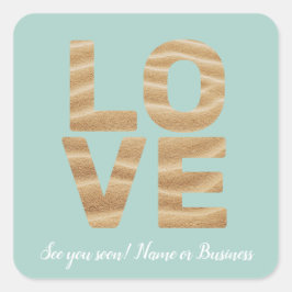 LIEBE Valentine Theme Anpassbare Foto Muster Quadratischer Aufkleber