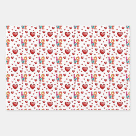 Liebe Valentine Wrapping Paper Geschenkpapier Set