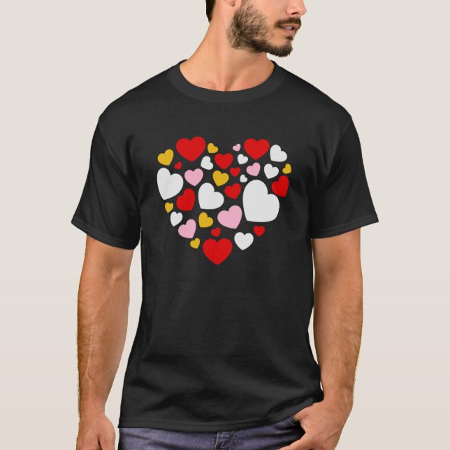Liebe Valentine's Day Couple Relationship Herzstüc T-Shirt (Vorderseite)