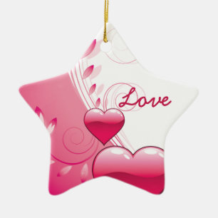 Liebe Valentine's Day Herzen Wirbel individuelle O Keramikornament