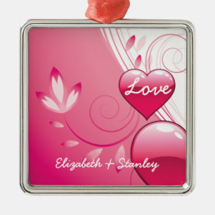 Liebe Valentine's Day Herzen Wirbel individuelle O Ornament Aus Metall