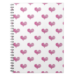 Liebe Valentine's Day Hot Pink Heart Sketch Notizblock
