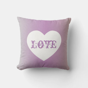 Liebe Valentines Rosa Weißes Herz Buchstaben Kissen