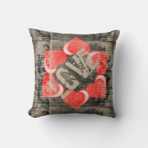 Liebe, Valentinsherzen Kissen Reversible Chic