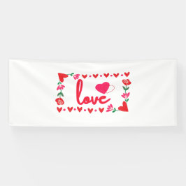 Liebe Valentinstag 4x10 Vinyl Banner