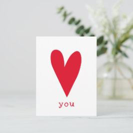 Liebe | Valentinstag des Roten Herzens Feiertagspostkarte