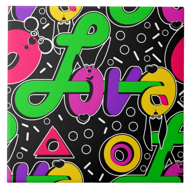 Liebe, Valentinstag Fliese (Vorderseite)