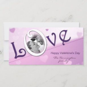 Liebe Valentinstag Fotokarte Feiertagskarte