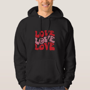 Liebe Valentinstag Groovy Funny Holiday Hoodie