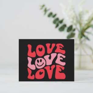 Liebe Valentinstag Groovy Funny Holiday Postkarte