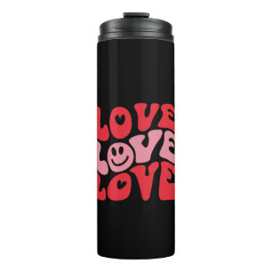 Liebe Valentinstag Groovy Lustiger Feiertag  Thermosbecher
