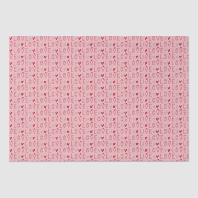 Liebe Valentinstag Herz Seidenpapier (Vorderseite)