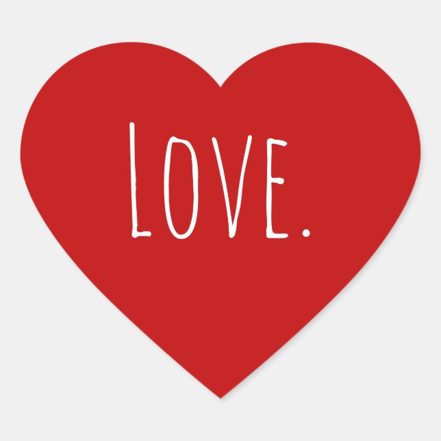Liebe Valentinstag Herzsticker Herz-Aufkleber (Vorderseite)