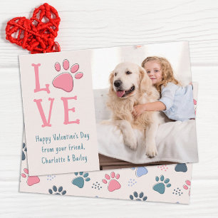 LIEBE Valentinstag Individuelle Haustiere Hund Fot Mitteilungskarte