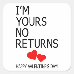 Liebe Valentinstag Niedliche Paare Herzenslust Quadratischer Aufkleber