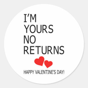 Liebe Valentinstag Niedliche Paare Herzenslust Runder Aufkleber