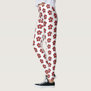 Liebe Valentinstag Paar rot schwarz floral neu ein Leggings