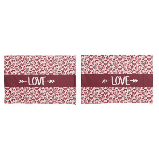 Liebe Valentinstag Pillowcases Kissenbezug (Vorderseite-Set)