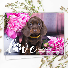 LIEBE Valentinstag Puppy-Dog Foto Feiertagskarte