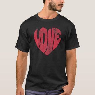 LIEBE Valentinstag Retro Liebe Valentine H T-Shirt
