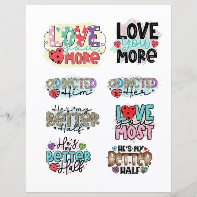 Liebe Valentinstag Romantische Scrapbook-Elemente (Vorderseite)