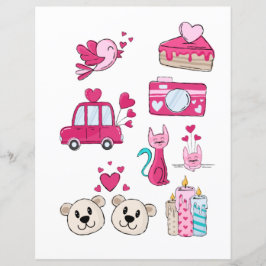 Liebe Valentinstag Romantische Scrapbook-Elemente