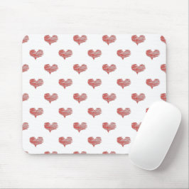 Liebe Valentinstag Rotes Herz Sketch Mousepad