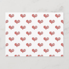 Liebe Valentinstag Rotes Herz Sketch Postkarte