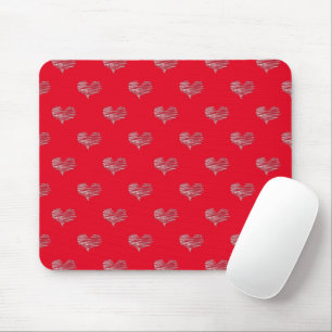 Liebe Valentinstag Weißherz Skizze Mousepad