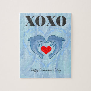 Liebe Valentinstag Xoxo dolphin Puzzle