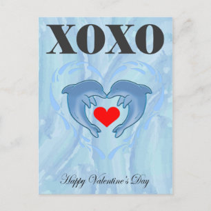 Liebe Valentinstag xoxo Postkarte
