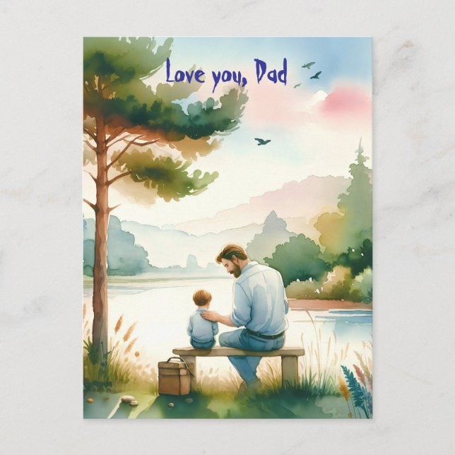 Liebe, Vater Feiertagspostkarte (Vorderseite)
