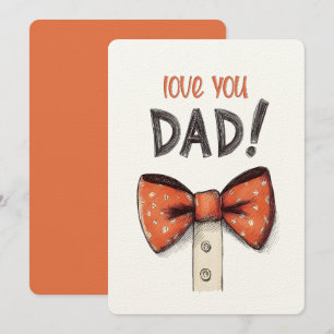 Liebe Vater! Heartfelt Bowtie Vatertag Geschenk Einladung