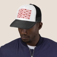 Liebe Vater Red Hearts Trucker Hat