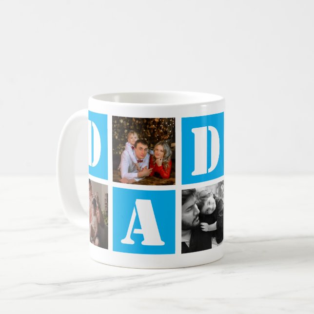 Liebe Vatertag 5-Foto Kaffeetasse (Vorderseite Links)